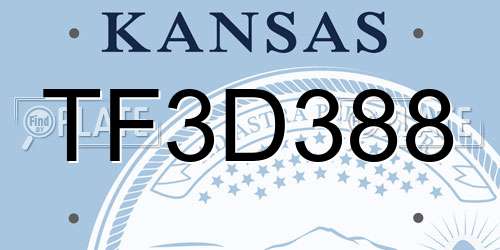 TF3D388 Kansas License Plate
