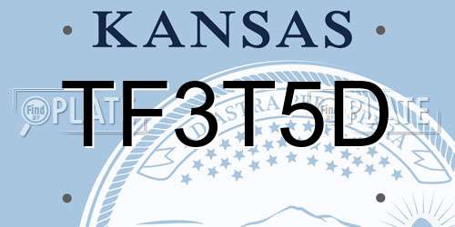 TF3T5D Kansas License Plate