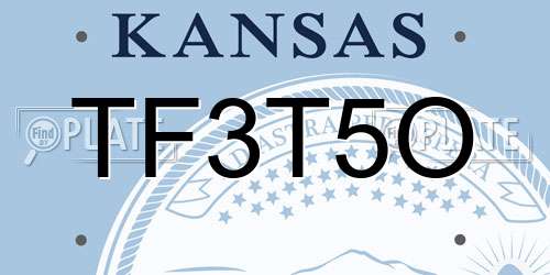 TF3T5O Kansas License Plate