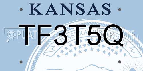 TF3T5Q Kansas License Plate