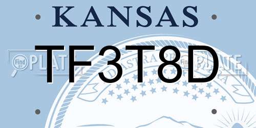 TF3T8D Kansas License Plate