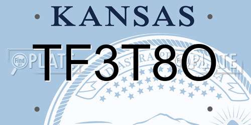 TF3T8O Kansas License Plate