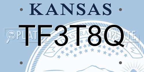 TF3T8Q Kansas License Plate