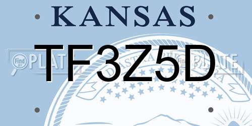 TF3Z5D Kansas License Plate