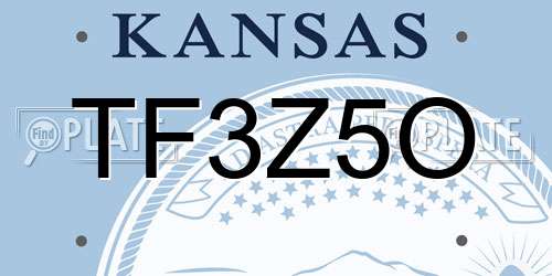 TF3Z5O Kansas License Plate