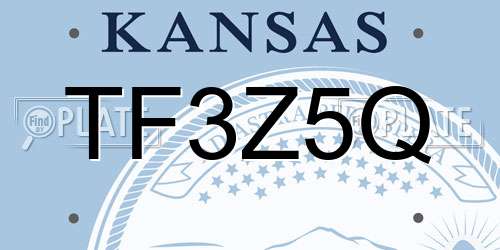 TF3Z5Q Kansas License Plate