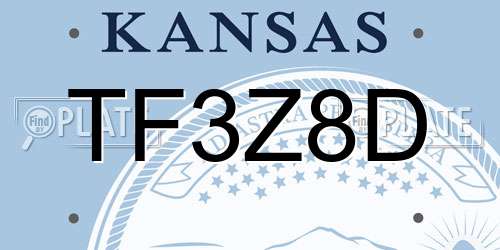 TF3Z8D Kansas License Plate