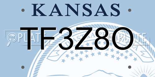 TF3Z8O Kansas License Plate