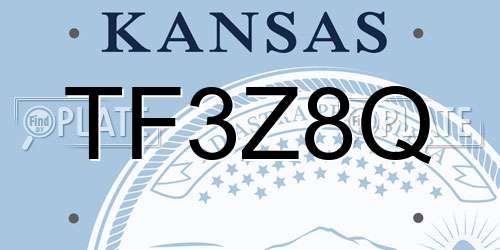 TF3Z8Q Kansas License Plate