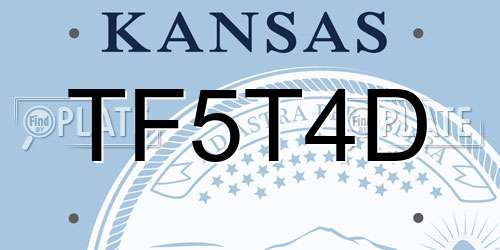 TF5T4D Kansas License Plate