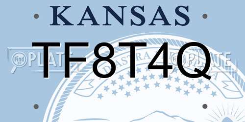 TF8T4Q Kansas License Plate
