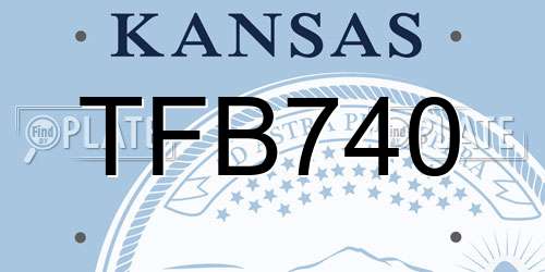 TFB740 Kansas License Plate