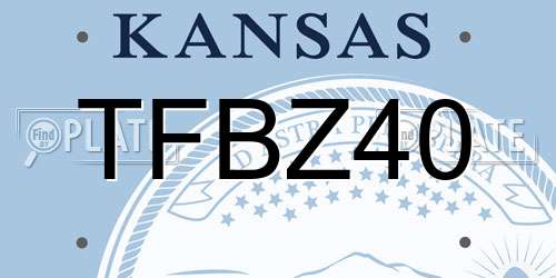 TFBZ40 Kansas License Plate