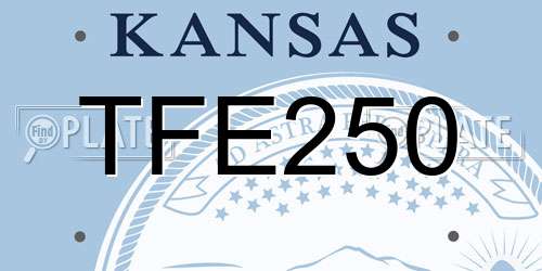 TFE250 Kansas License Plate