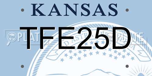 TFE25D Kansas License Plate
