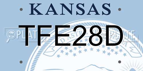 TFE28D Kansas License Plate