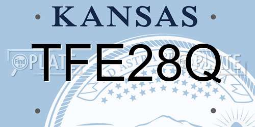 TFE28Q Kansas License Plate