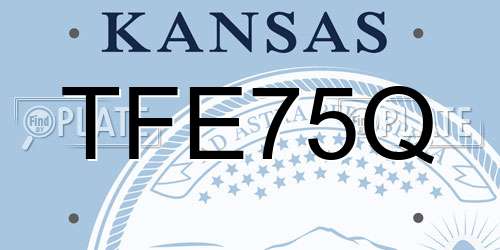 TFE75Q Kansas License Plate