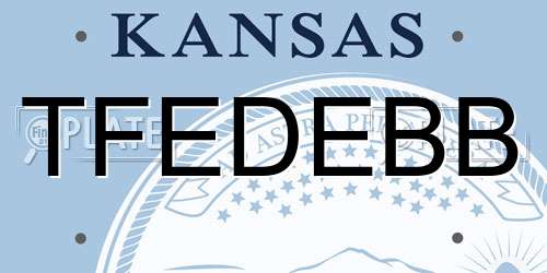 TFEDEBB Kansas License Plate