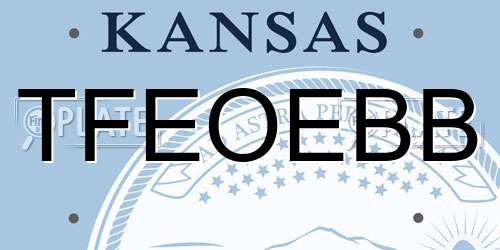 TFEOEBB Kansas License Plate