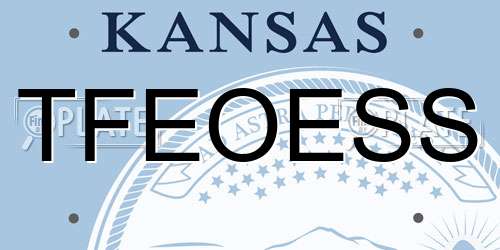 TFEOESS Kansas License Plate
