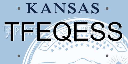 TFEQESS Kansas License Plate