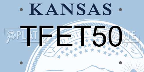 TFET50 Kansas License Plate