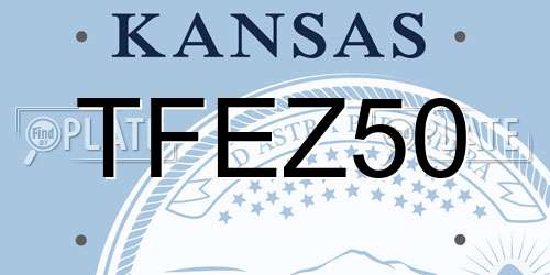 TFEZ50 Kansas License Plate