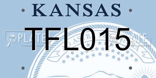 TFL015 Kansas License Plate