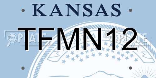 TFMN12 Kansas License Plate