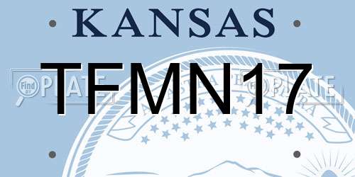 TFMN17 Kansas License Plate