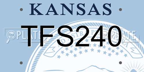 TFS240 Kansas License Plate