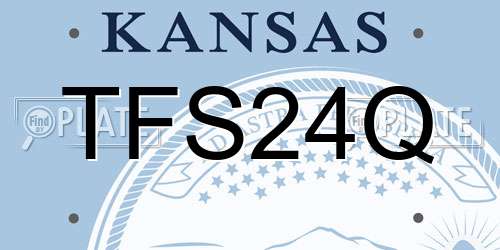 TFS24Q Kansas License Plate