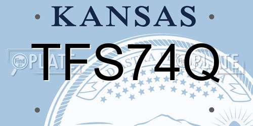 TFS74Q Kansas License Plate