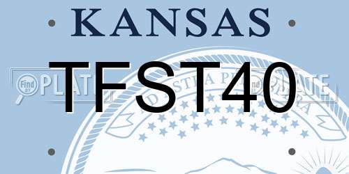 TFST40 Kansas License Plate