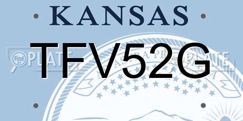 TFV52G Kansas License Plate