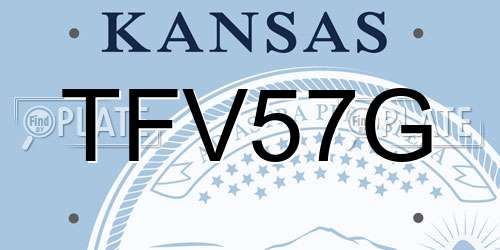 TFV57G Kansas License Plate