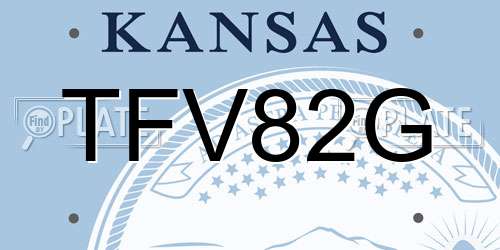 TFV82G Kansas License Plate