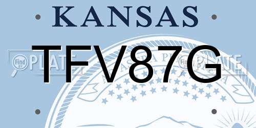 TFV87G Kansas License Plate