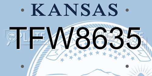 TFW8635 Kansas License Plate