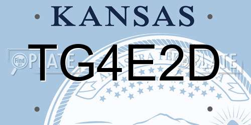 TG4E2D Kansas License Plate