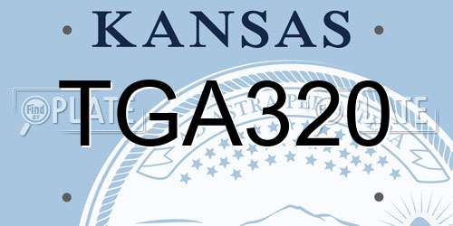 TGA320 Kansas License Plate