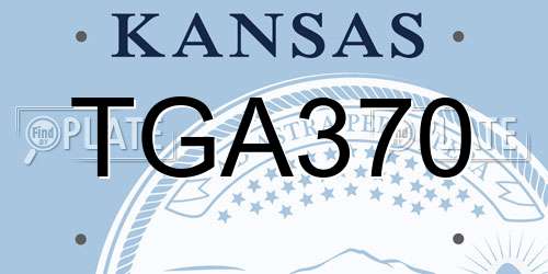 TGA370 Kansas License Plate