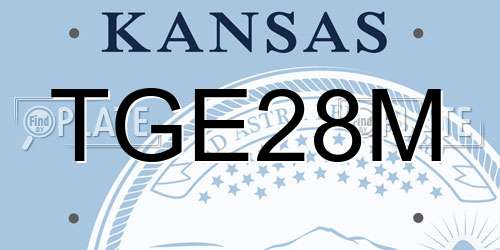 TGE28M Kansas License Plate