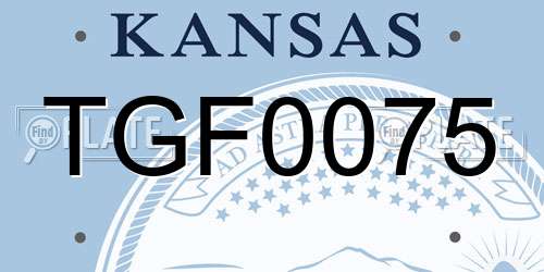 TGF0075 Kansas License Plate