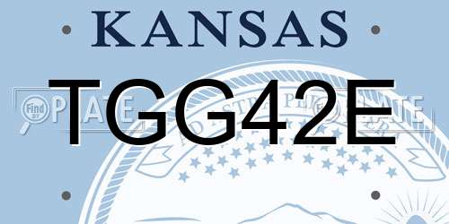 TGG42E Kansas License Plate