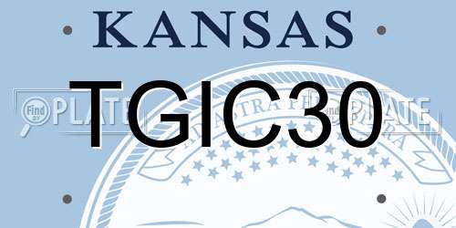 TGIC30 Kansas License Plate