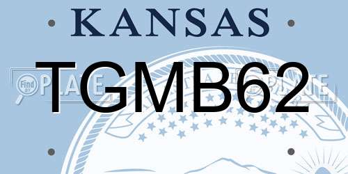 TGMB62 Kansas License Plate
