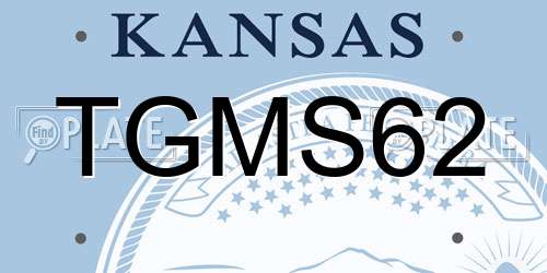 TGMS62 Kansas License Plate