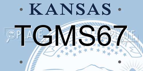 TGMS67 Kansas License Plate